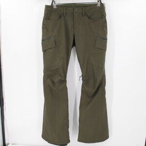Burton ski Pants Womens Medium L32 Gloria Insulated Snowboard Bootcut Cargo vent